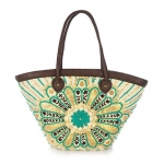 leather tote Beach bag