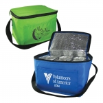 6 Pack Cooler Bag - Polyester Insulated Lunch Bags With Handle & Pocket